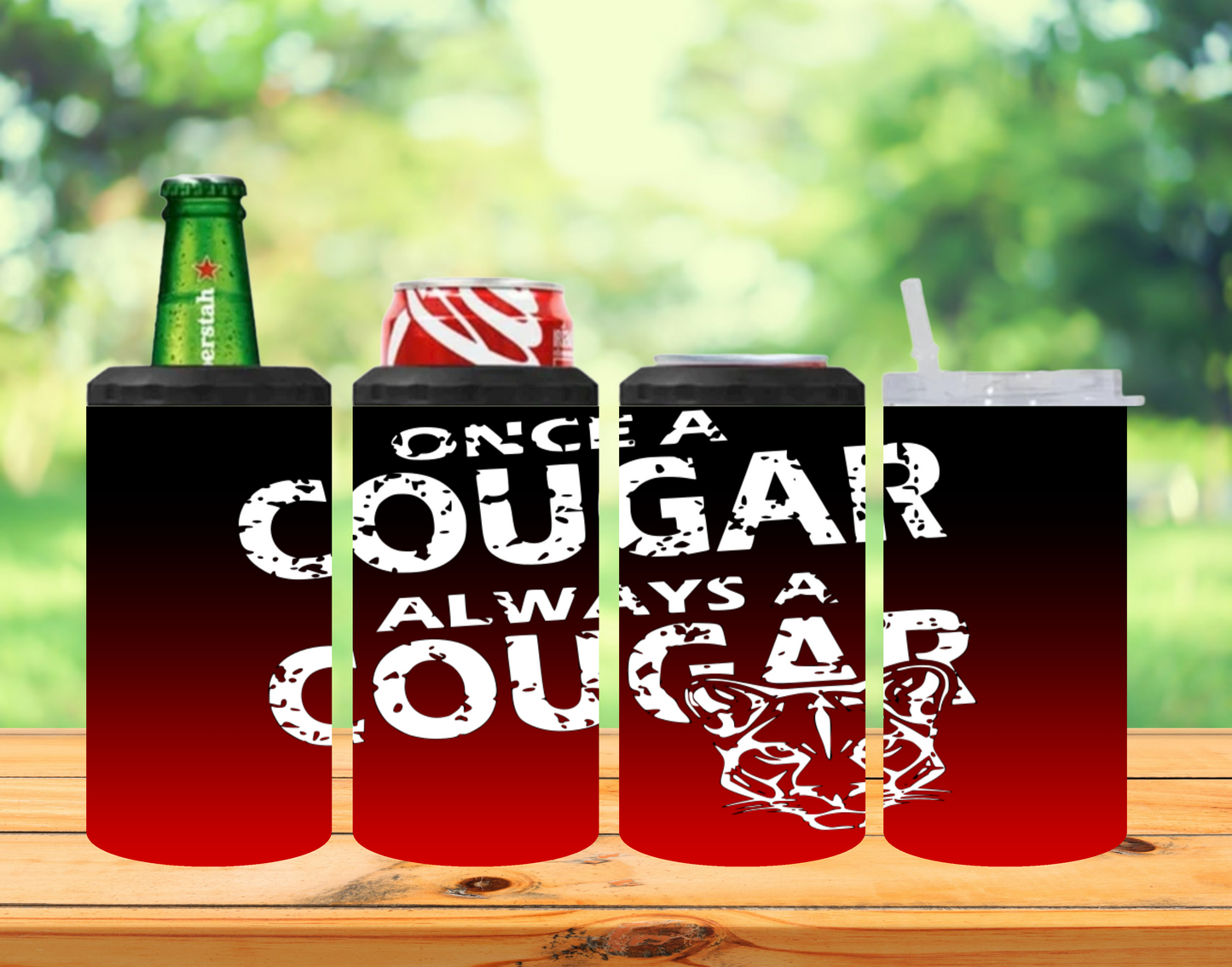 4 in 1 Can Cooler - Once A Cougar, Always A Cougar