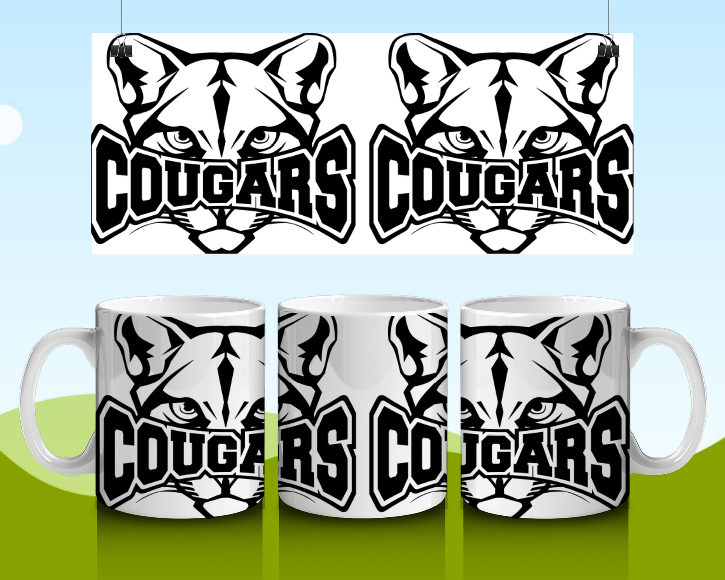15oz Coffee Mug with Cougar Logo