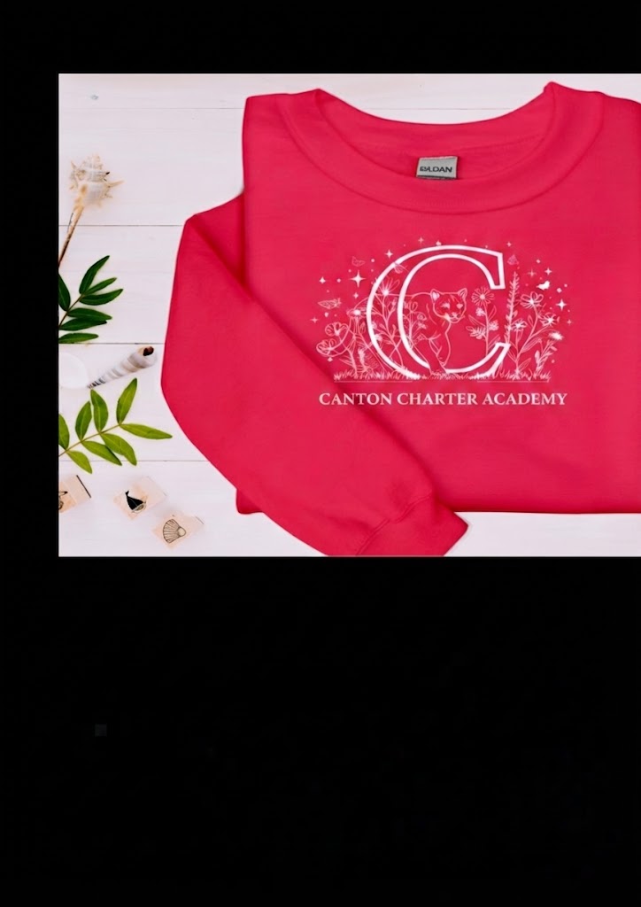 Sweat Shirt - Floral Cougar Design in White Vinyl - Youth and Adult Sizes