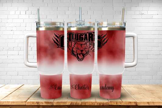 40oz CCA Cougar Red and White Tumbler