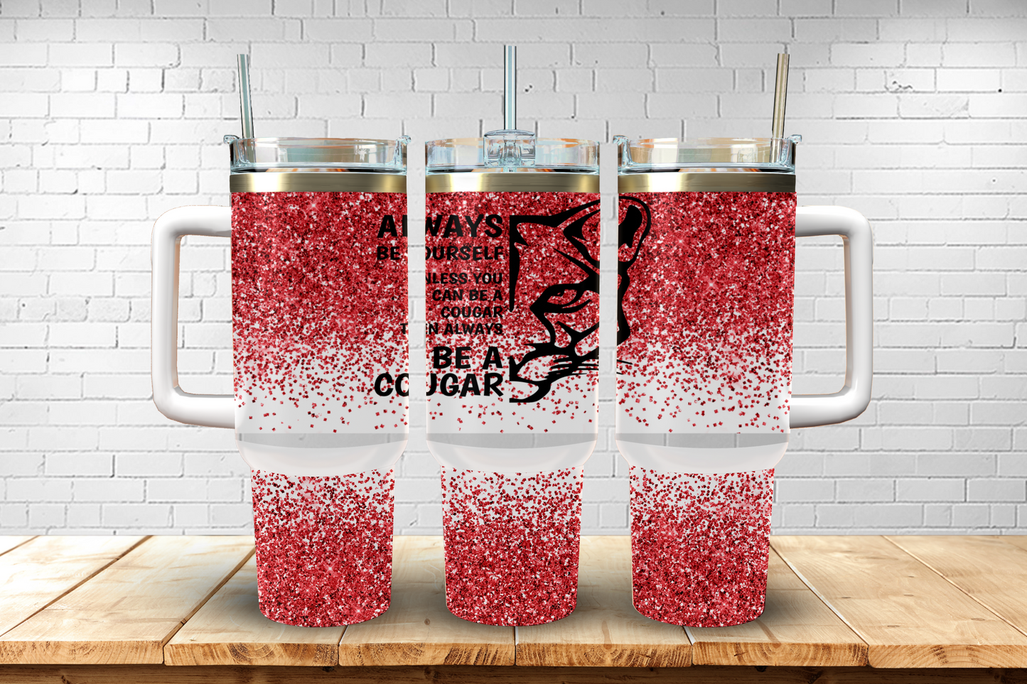 40oz Tumbler - Always be a Cougar