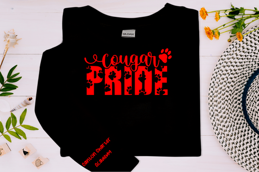 Sweat Shirt - Cougar Pride - Sleeve Detail Included - Youth and Adult Sizes Available