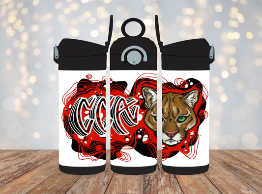12oz Graffiti CCA Design Kids Flip Top Water Bottle