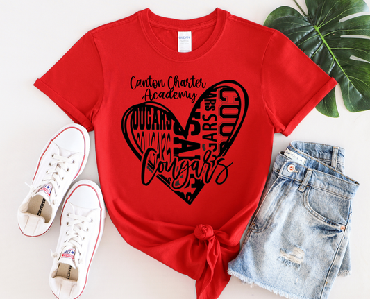 Red CCA Cougars T-Shirt - Sublimated