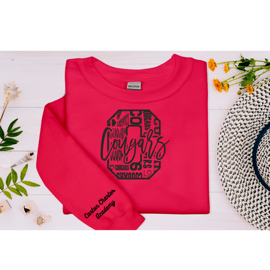 Sweat Shirt - Big C with Different Fonts - Sleeve Detail Included - Toddler, Youth and Adult Sizes