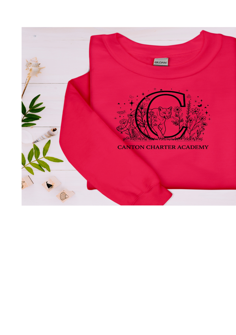 Sweat Shirt - Floral Cougar - Youth and Adult Sizes