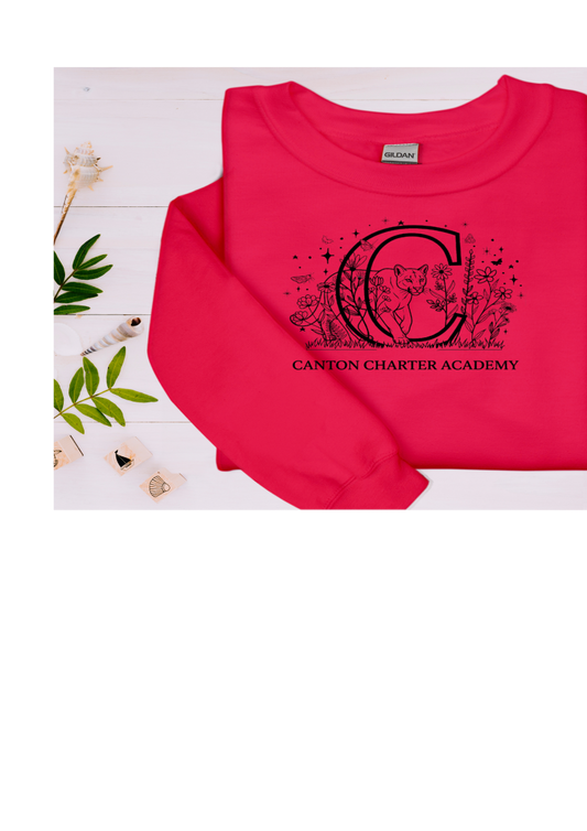 Sweat Shirt - Floral Cougar - Youth and Adult Sizes
